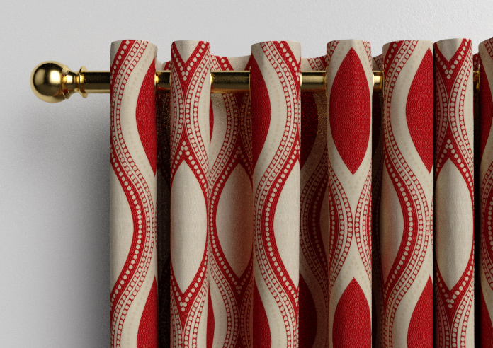 Kasian, Red - Made to Measure Curtains - Image 12